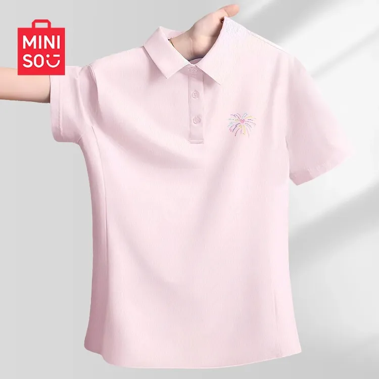 名创优品户外防晒polo衫女运动上衣新款2025夏季薄款上衣速干短袖