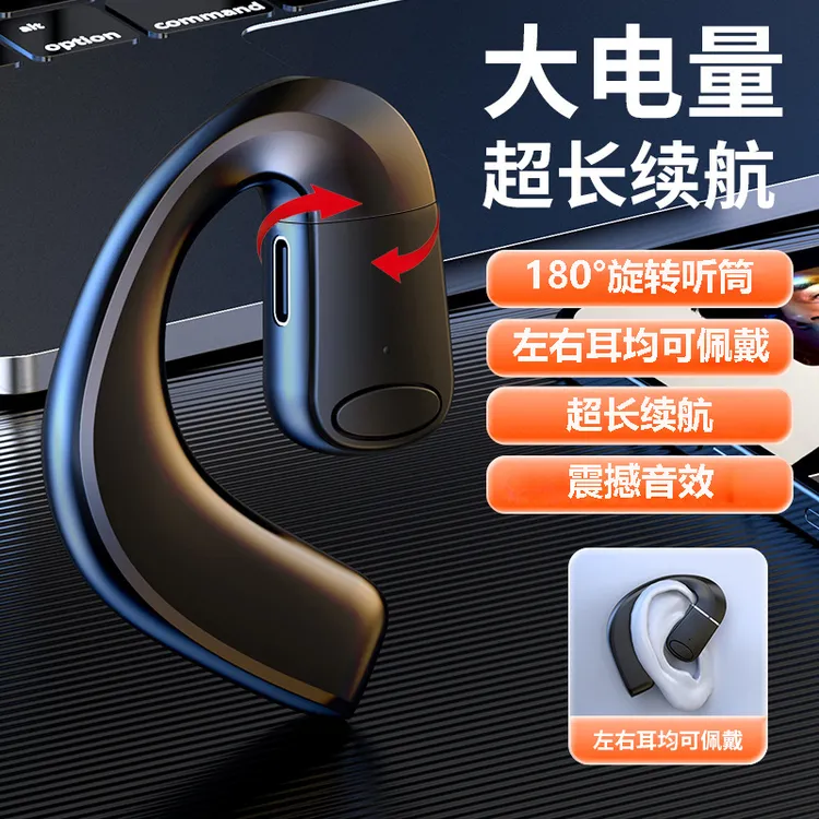 【左右耳可戴】2025新款挂耳无线蓝牙耳机不入耳开放式超长续航商务