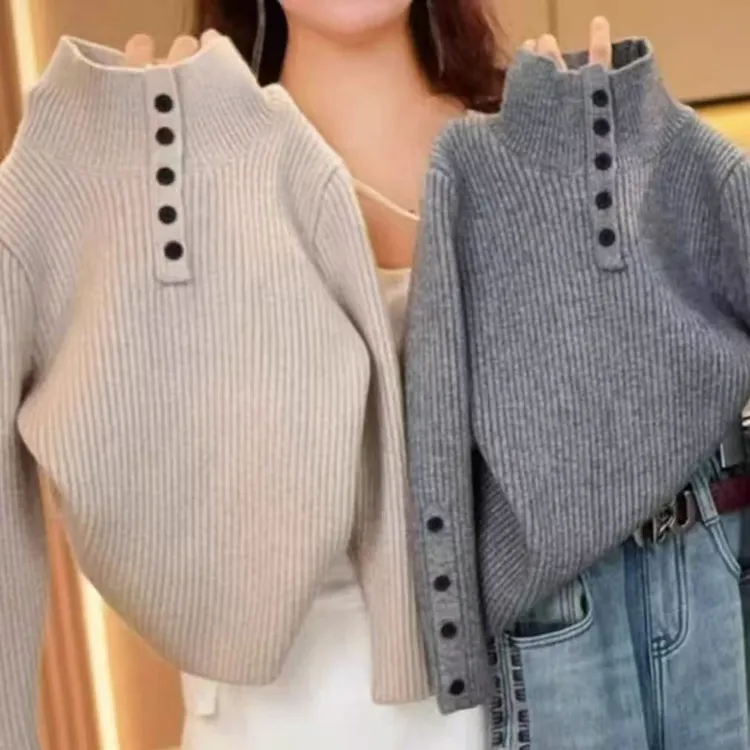 儿童秋冬季2025新款韩系洋气香风保暖加厚打底毛衣韩系针织衫毛衣