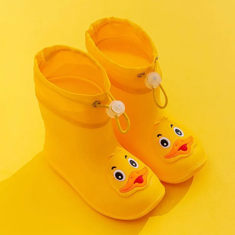 】新款小黄鸭儿童雨鞋男童女童防滑四季通用宝宝可爱幼儿园雨水鞋