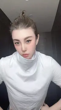  【HAV】 早秋新款时髦百搭简约高领短袖套头上衣