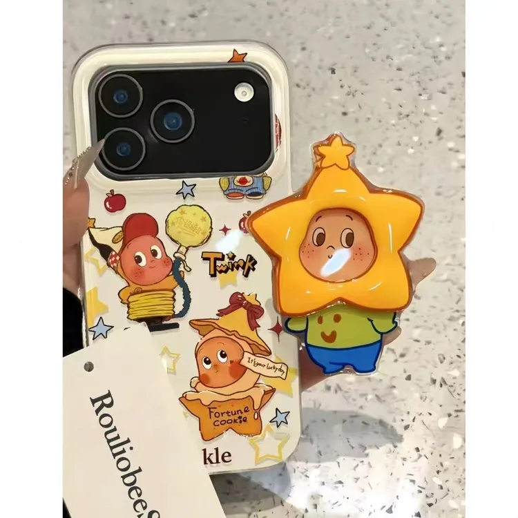 BANCA苹果星星支架适用苹果17/16大孔手机壳华为P70vivo小米oppo