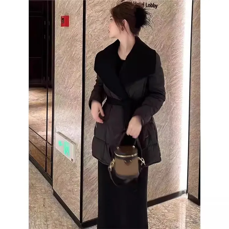 大码高级感超好看收腰棉服服女2025冬季胖妹mm设计感气质棉衣外套