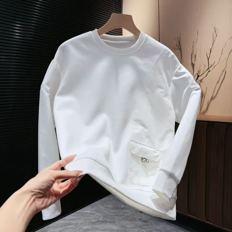 （单/加绒都有）秋冬季潮流简约轻奢气质文艺风百搭男士卫衣69913