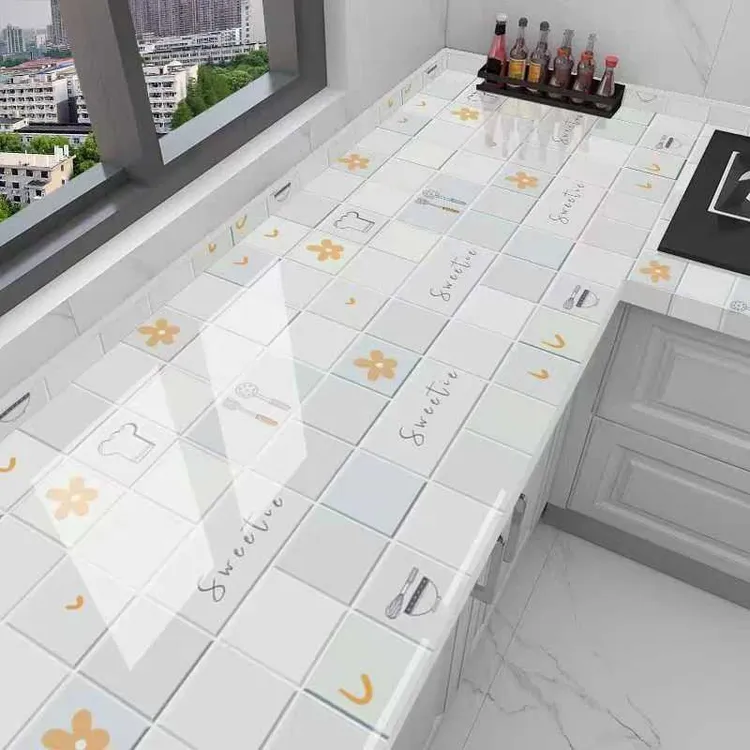 厨房防油贴纸灶台墙面防火耐高温加厚自粘墙贴防水防油专用墙壁纸