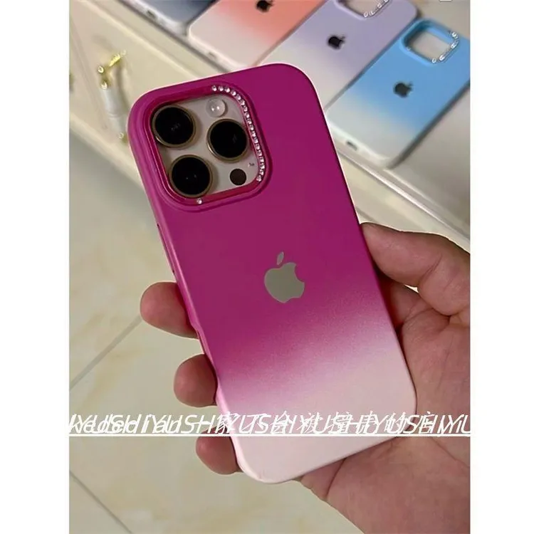 高级简约渐变肤感适用苹果16promax手机壳iphone15防摔14高颜值13