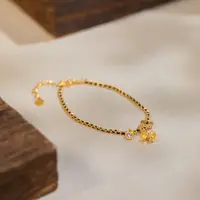 足银银制品 【歪歪】足银侧身克罗心手链*XB-H8013