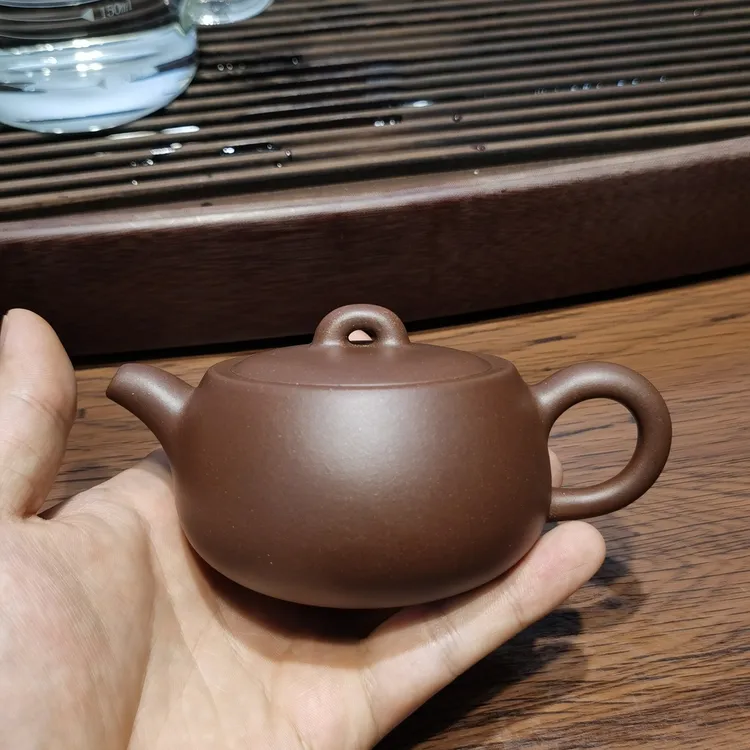 闻佳颖全手工卡盖170ml老紫泥壶