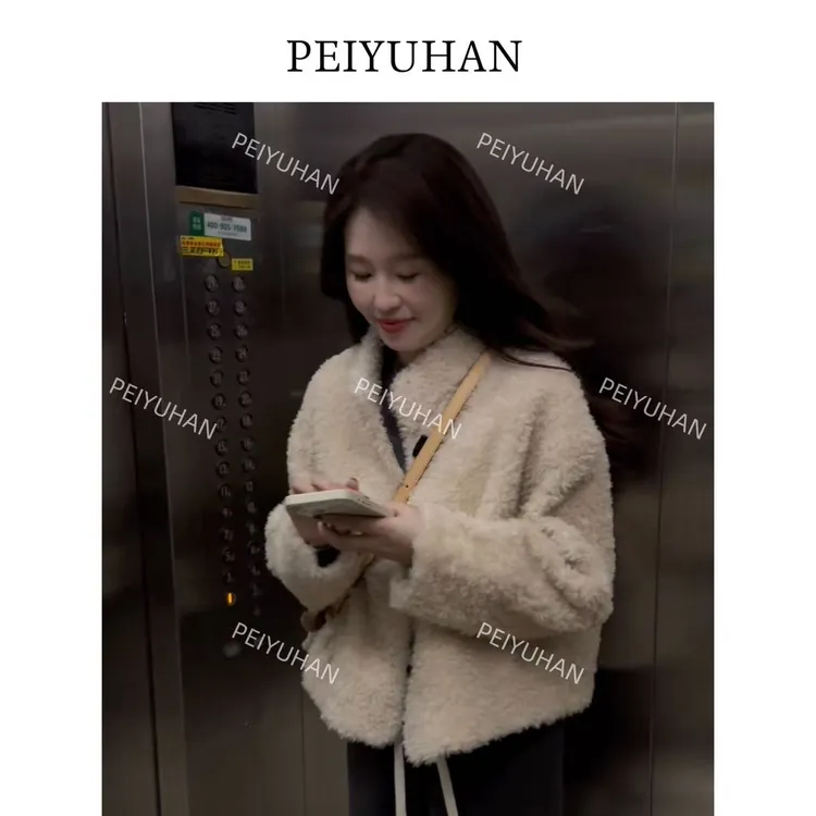 PEIERNA佩佩PD 【牛角扣毛毛外套】100全羊毛外套 S1686 6116167