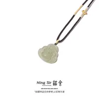 【铭舍 】天然和田玉晴水佛公吊坠30mm左右设计款时尚轻奢-9.16