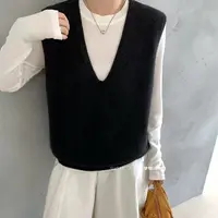 P&C studio 微醺V领深灰马甲