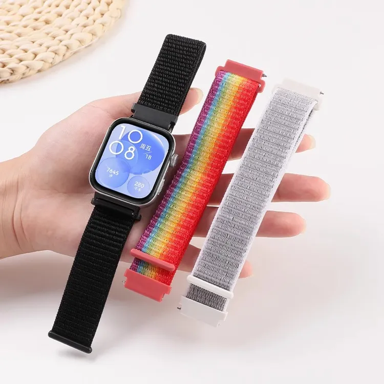 适用华为fit3表带fit1/2尼龙款回环腕带透气散热防水防汗轻量简约