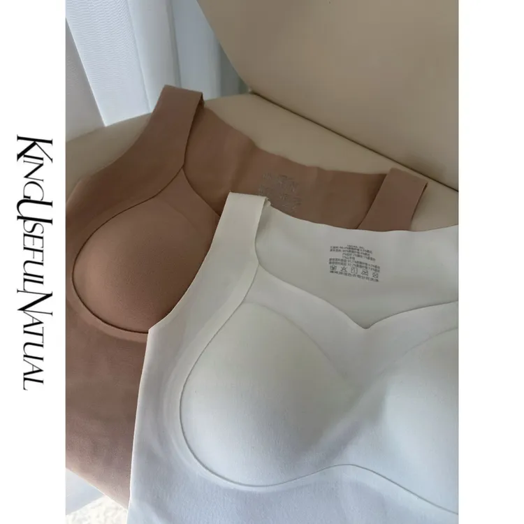 KUN【亲肤日记】暖奢无痕 锁温冬季自带胸垫保暖内搭美背背心上衣