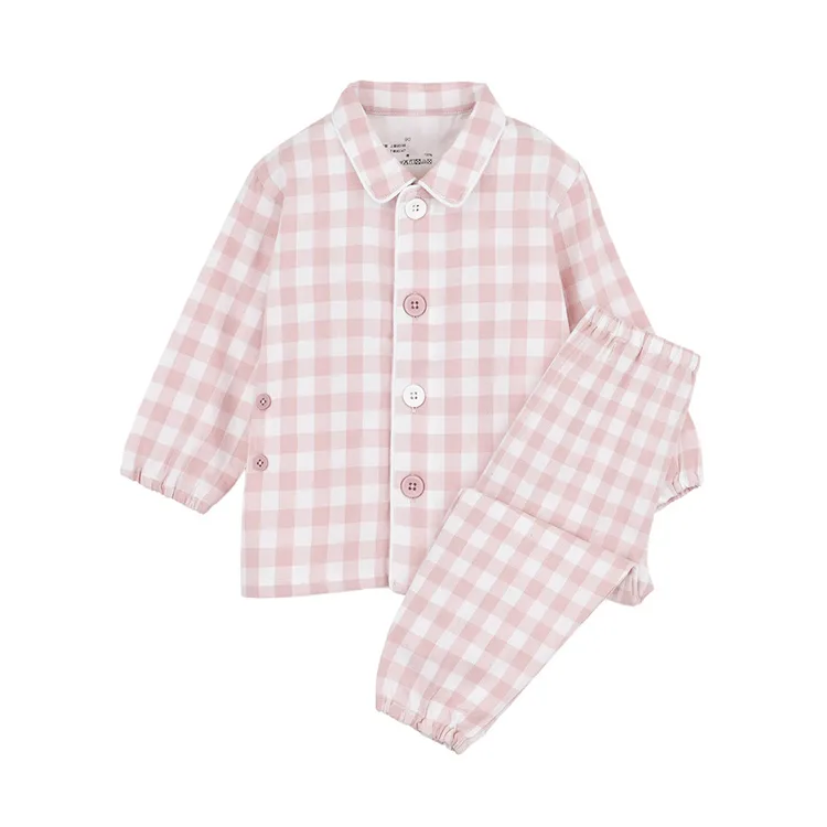 日式纯棉法兰绒，无侧缝睡衣春秋大童夏季家居服儿童款弗兰克上衣