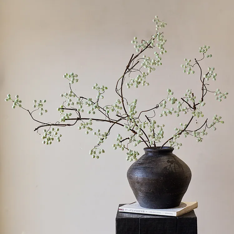 掬涵仿真花马桑果假花束摆设干花客厅插花装饰摆件仿生侘寂风花艺
