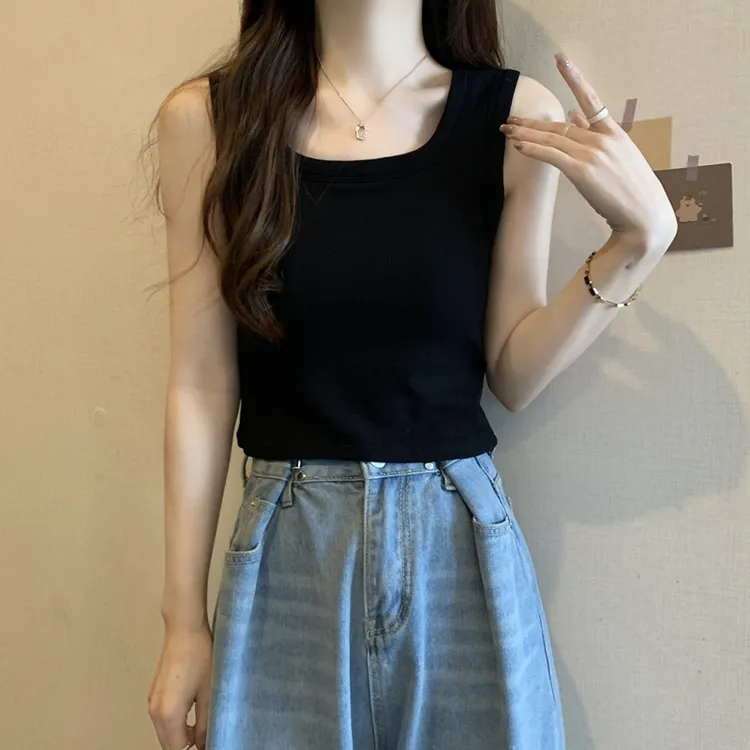 【达人】25夏新辣妹纯欲新款女背心打底内穿外搭显瘦修身百搭遮副乳