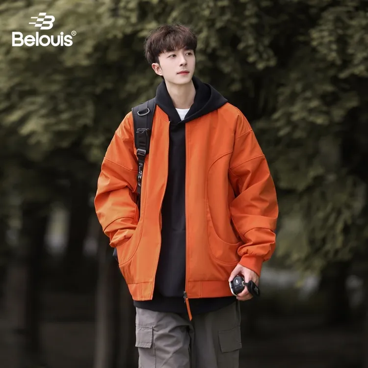 BELOUIS/比路易秋季户外百搭休闲外套防风防水耐磨男女款宽松夹克