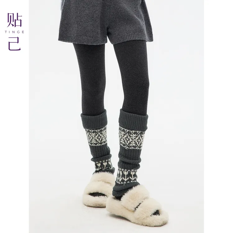 TINGE贴己连裤袜日系压力显瘦腿加绒加厚连脚裤保暖打底袜子女