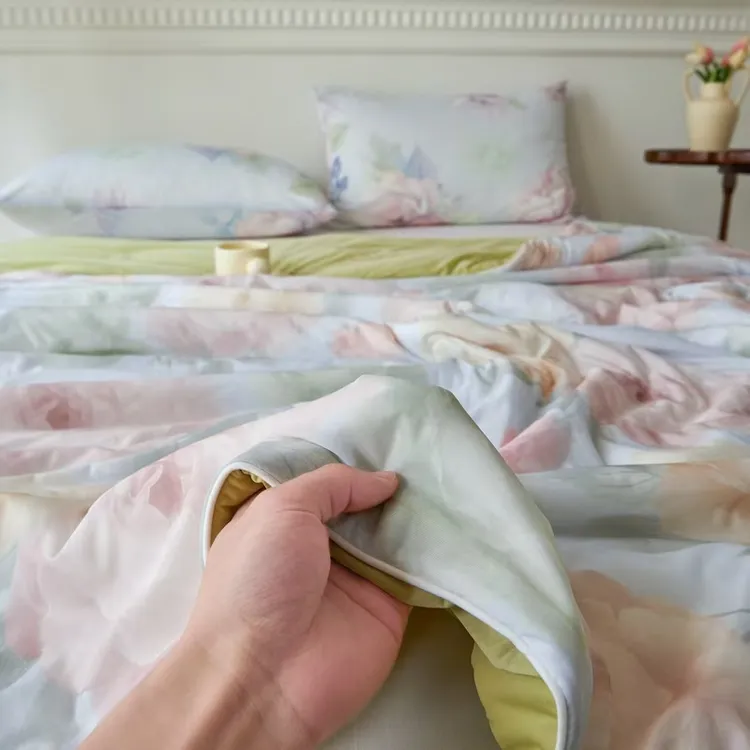 富安娜100%夏季冰丝凉感被夏凉被水洗丝滑透气空调被凉感薄被子