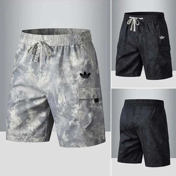 阿迪品牌精选三叶草新款迷彩短裤男士夏季运动工装宽松休闲五分裤