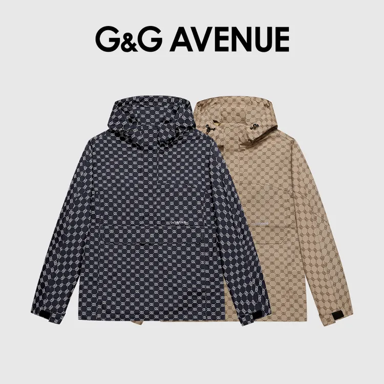 法国GG AVENUE新款春秋冬轻奢潮牌套头连帽夹克外套男女同款