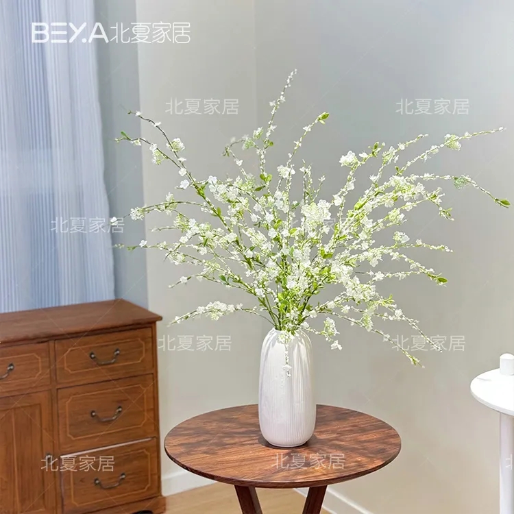 仿真花雪柳花艺摆件客厅餐桌花插花装饰仿真花高级感逼