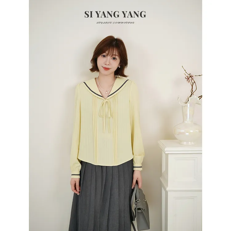 斯洋洋SIYANG定制暗条纹透气轻薄精致通勤上衣SY508A047SYY