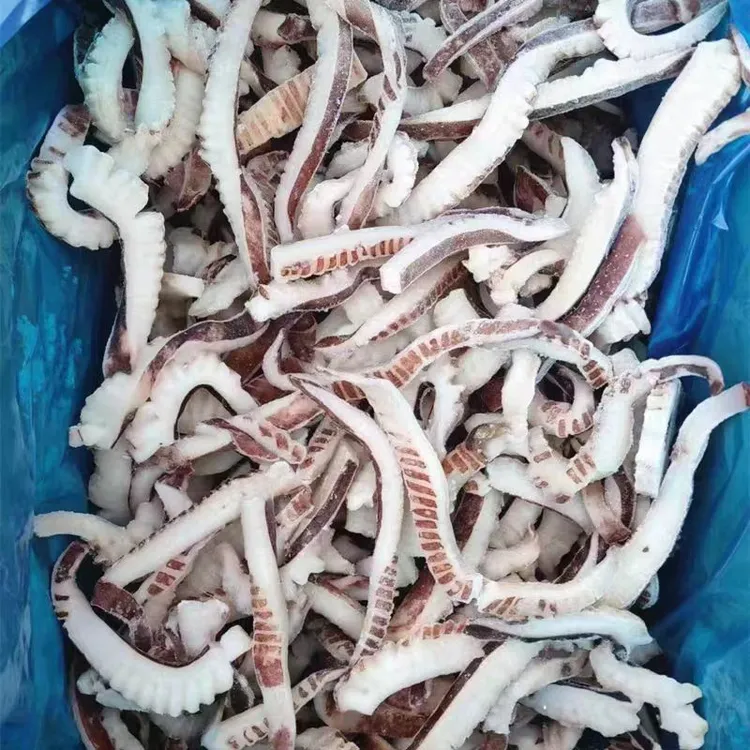 新鲜现切鱿鱼花 鱿鱼卷 鱿鱼条 冷冻海鲜火锅食材