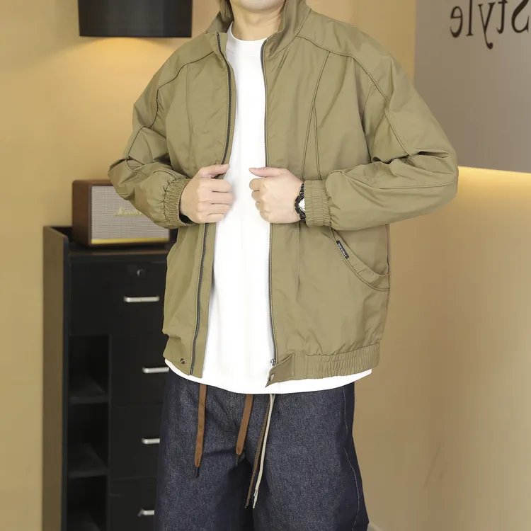 立领工装外套男士春秋季2025新款高级感休闲夹克男款春装上衣潮流