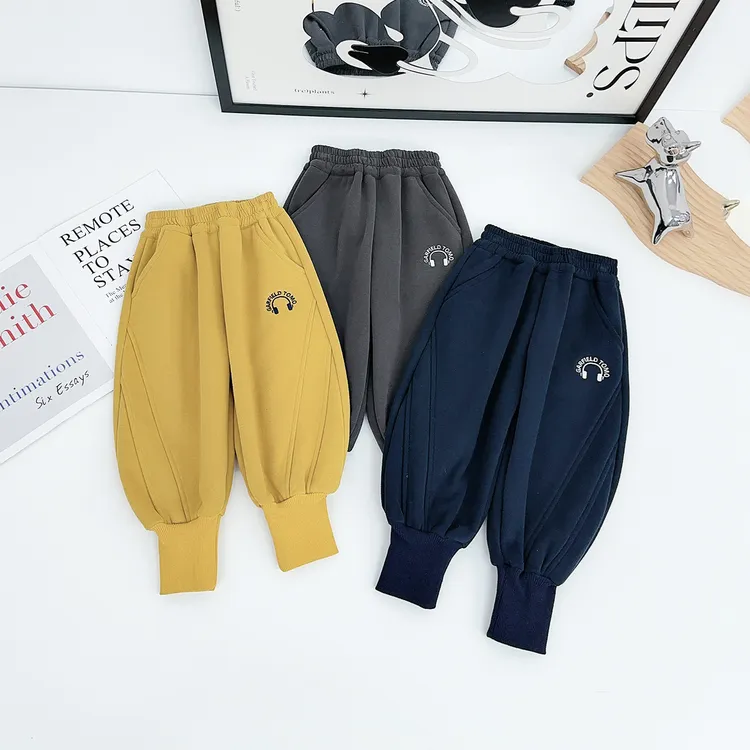 儿童加绒裤子男童运动裤2025新款秋冬时尚潮UTT52063悠悠童话童装