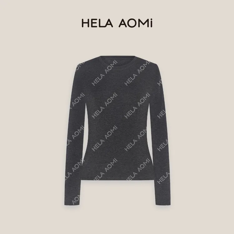 HELA AOMI“日本进口东洋纺绸丽.自热羊毛T”莱赛尔T恤CY5CC23433