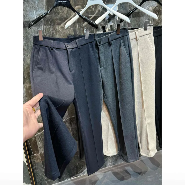 【KW】 B*C方向平替 25231  "醋酸绵羊毛"直筒开腰定制裤线西裤男士