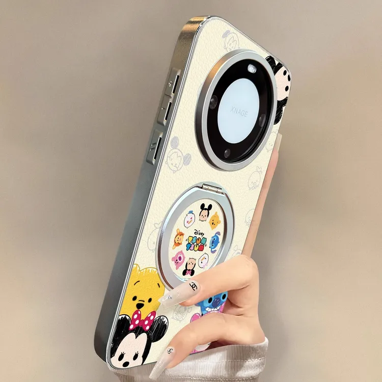 叠叠小熊适用华为mate70女款刀锋小羊皮手机壳Pura80镜头保护防摔