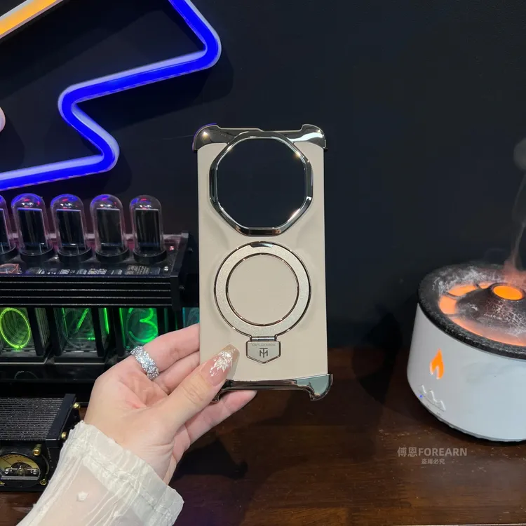 适用于华为mate80rs非凡大师手机壳支架磁吸mate80sr真皮防摔男女