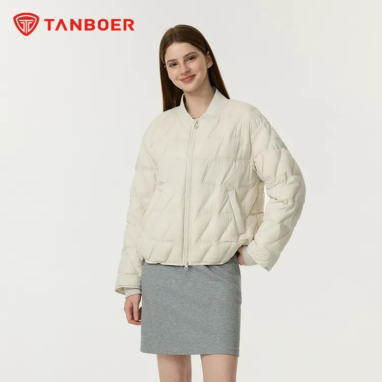 坦博尔25年新款棒球领短款羽绒服TB5330212Z