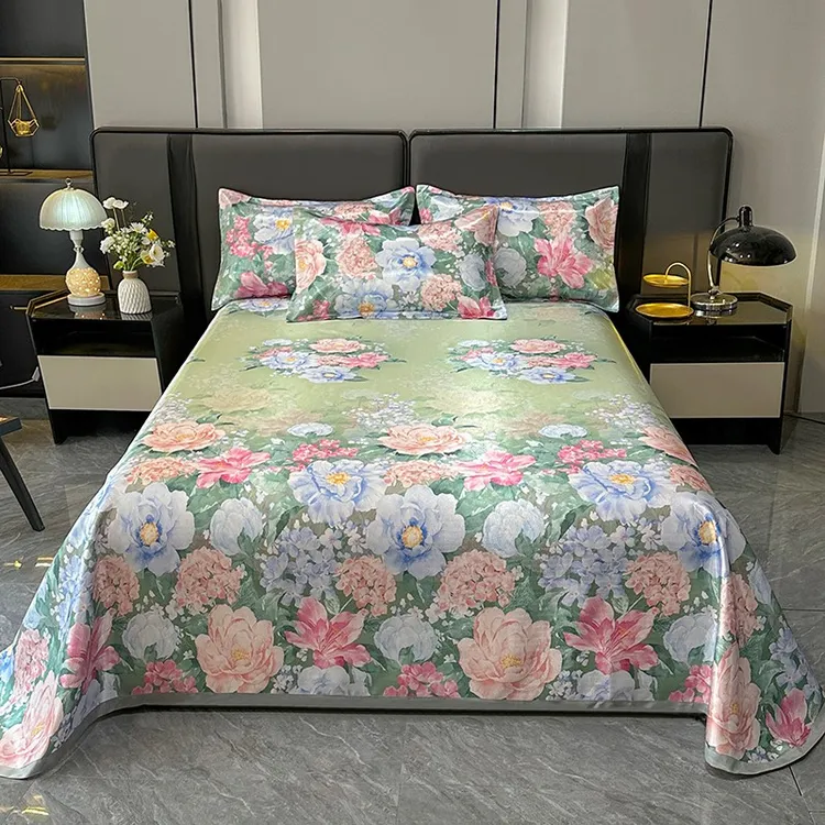 2025新款冰丝凉席三件套单双人家用凉感席子柔软可水洗折叠席用品