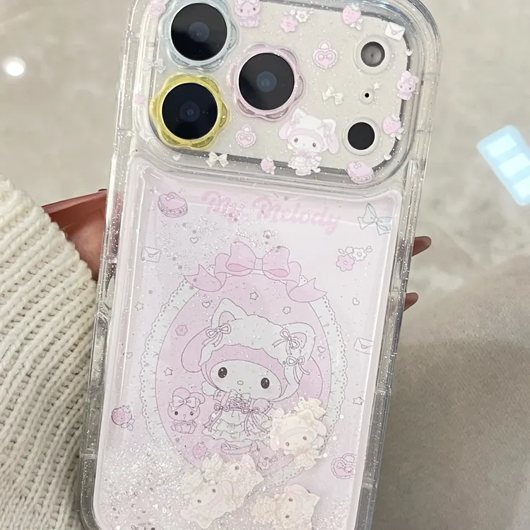 【流沙系列】可爱kt美乐蒂流沙系列适用于iPhone17pm全包镜头1615壳