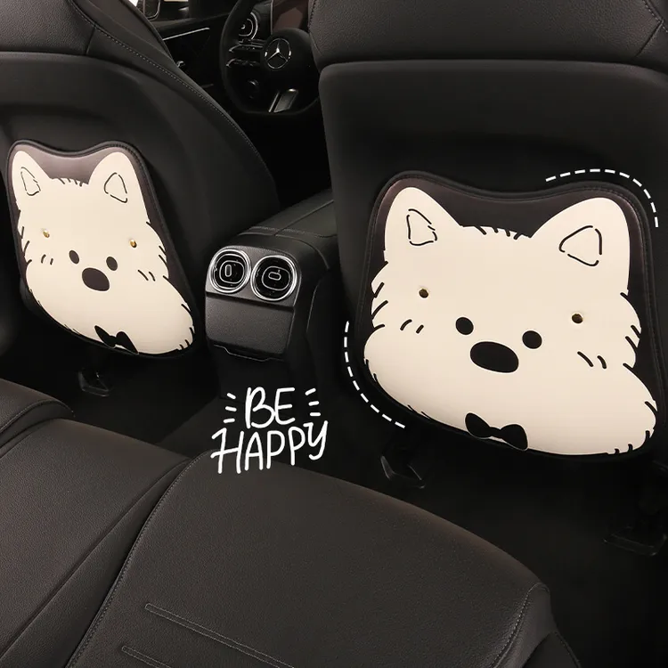 可爱卡通汽车座椅后背防踢垫后排儿童防脏垫通用防磨皮革车防护垫