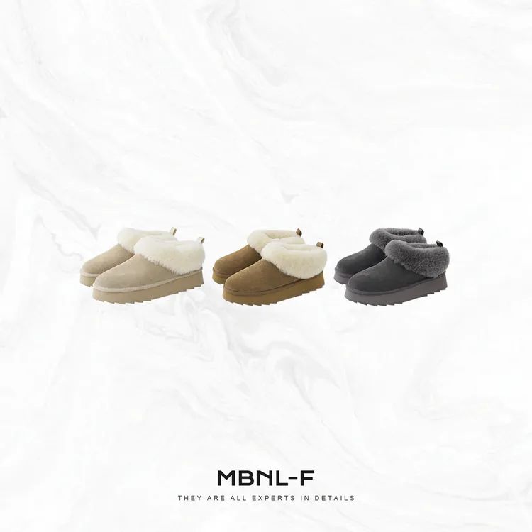 MBNL-F“北岛漫游” 100%羊皮羊毛冬季保暖时尚短靴 秦磊XM-XXZ7819