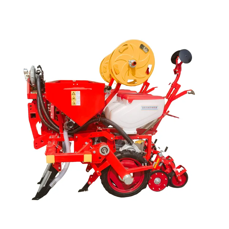 四行气吸式玉米播种机（带滴灌带架子和电驱动供气播种）