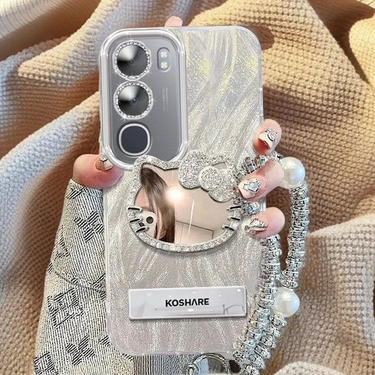 全包摄像头VIVOY37t手机壳羽纱KT猫镜子V2443A软壳y37t新款防摔高