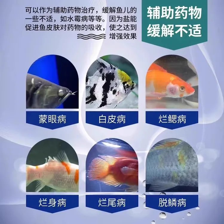 海盐鱼缸专用鱼缸盐专用盐观赏鱼鱼盐通用养鱼水族盐净水杀菌抗菌