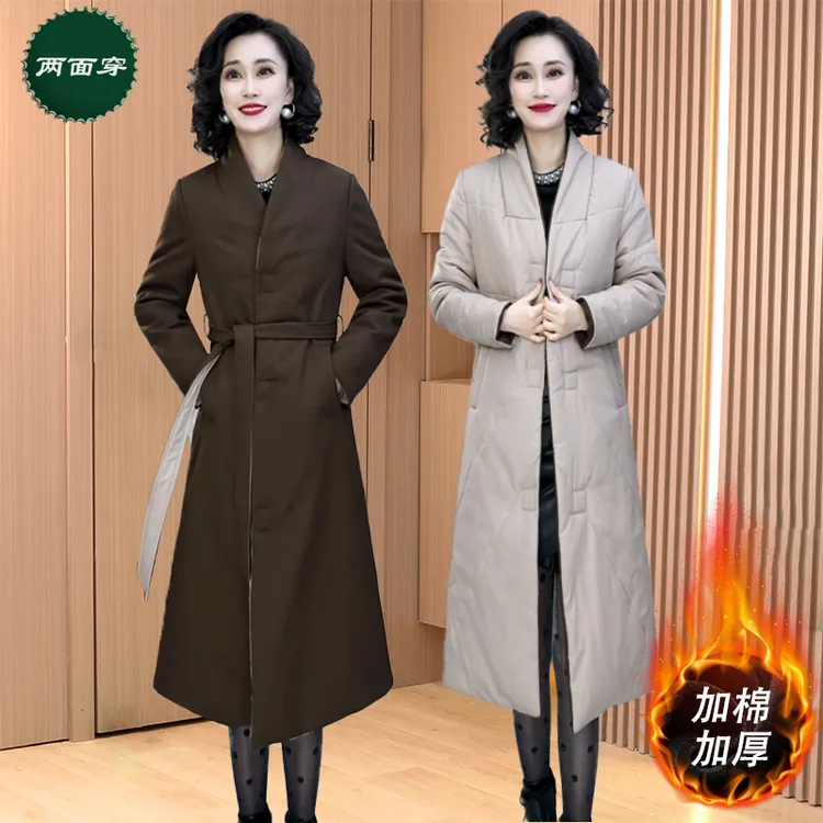 【两面穿】冬季时尚高端中长款加厚小个子修身显瘦棉衣棉服外套