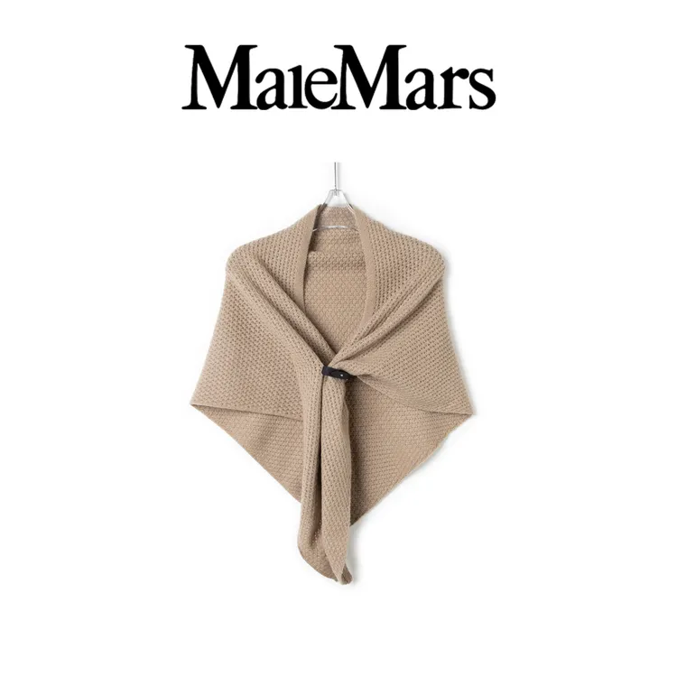 【织光】100%绵羊毛时尚百搭针织女士保暖秋冬休闲围巾