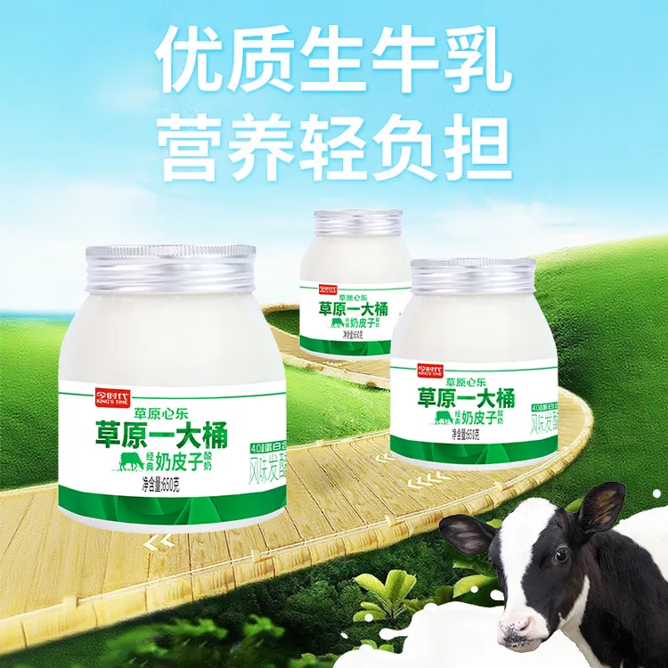 今时代经典奶皮子酸奶低温好喝650g*2罐