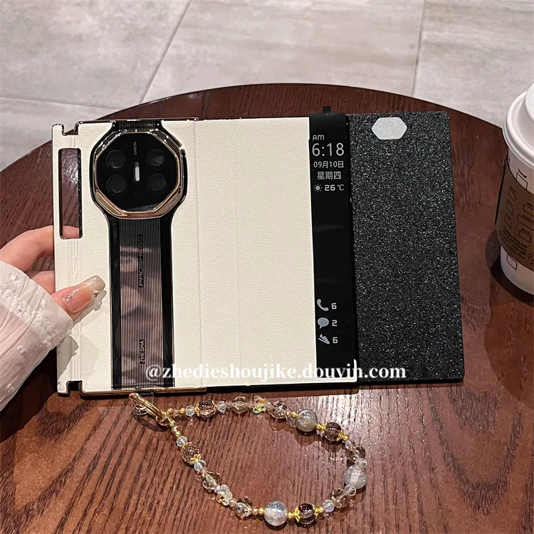 适用华为Mate XT非凡大师手机壳XTs三折叠真皮跑车全包翻盖皮套女