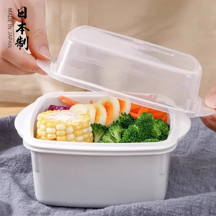 日本进口蒸笼微波炉蒸盒可加热碗双层加水容器蒸格专用家用饭蒸屉