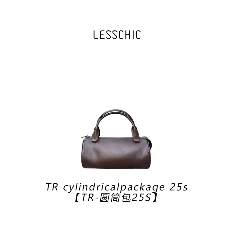 LESSCHIC【TR-圆筒25S】Row家Edith保龄球 进口胎牛皮 手提女包