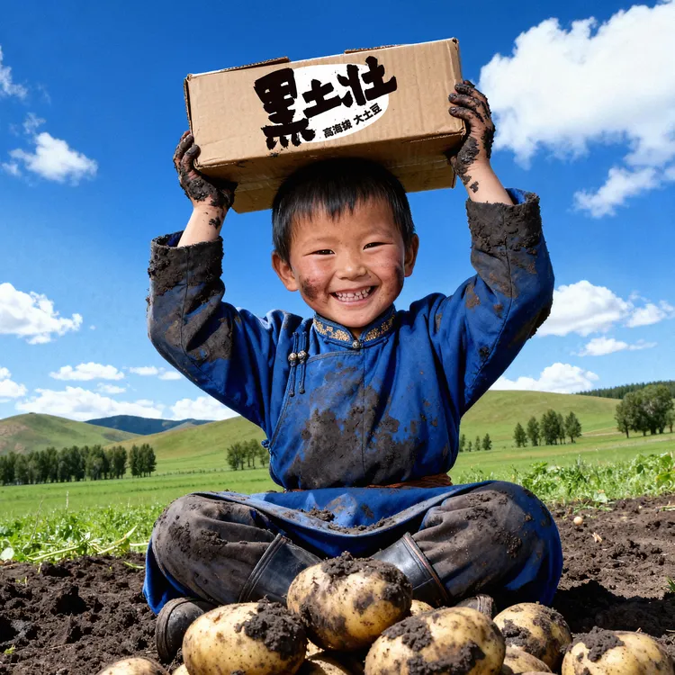 黑土壮高海拔土豆糯沙口感黄心糯沙面土豆黑土壮的土豆就是壮