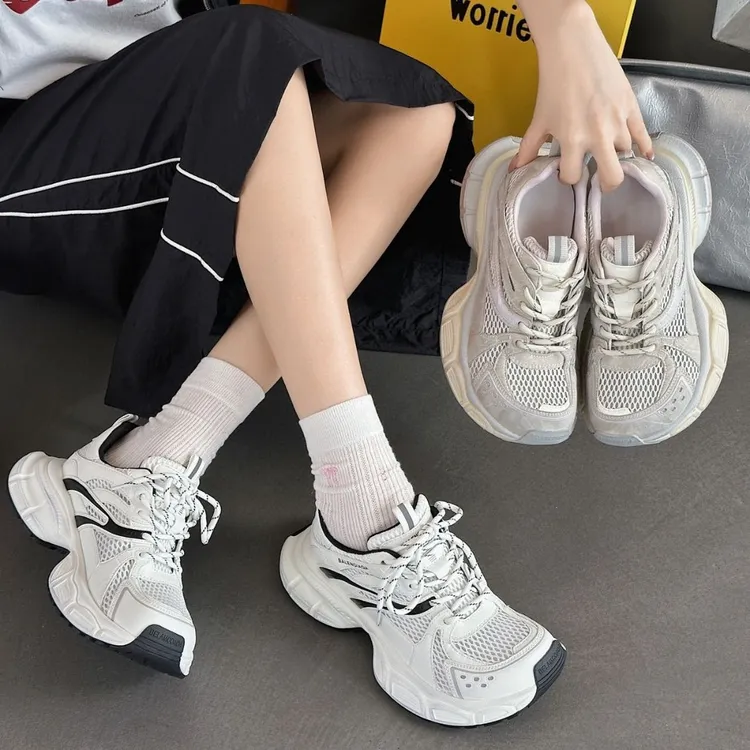 旅游鞋百搭透气厚底时尚潮流鞋子女鞋小白鞋老爹ins